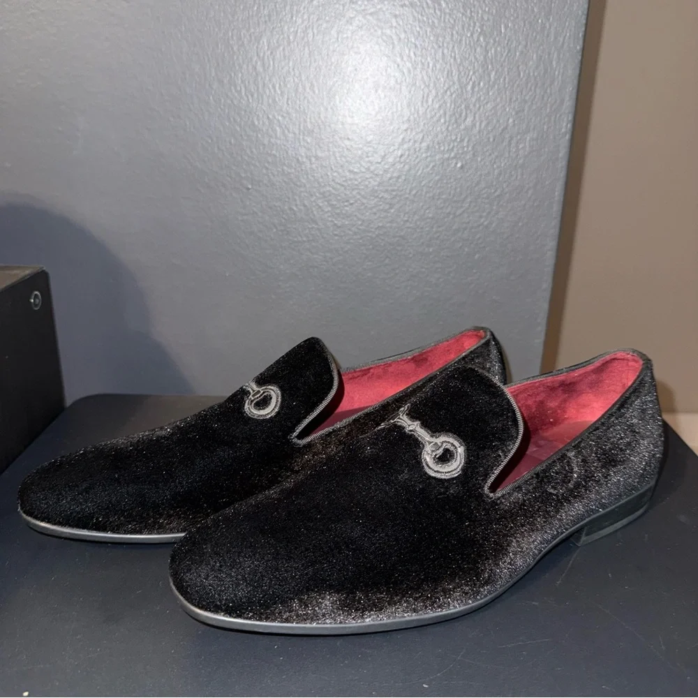 NWOT ALDO Bedford Black Velvet Horsebit Loafers Men’s Size 9